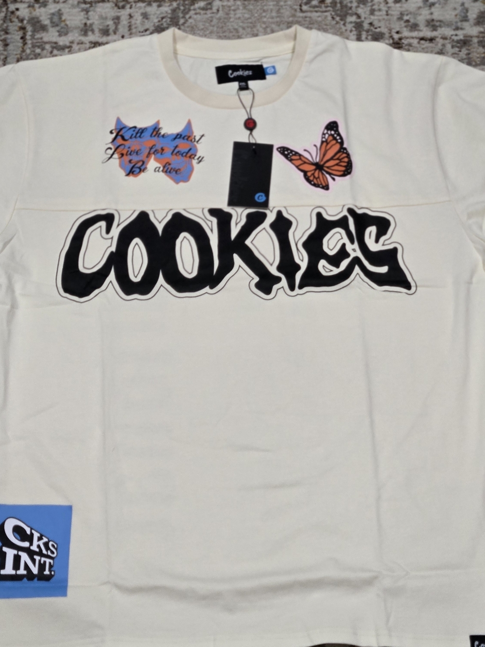 Cookies Mens Cream Short Sleeve Logo Tee